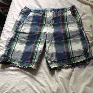 American Eagle Plaid Khaki Short